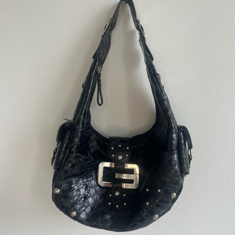Black Large Guess Shoulder Bag